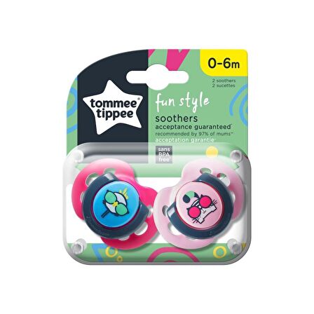 Tommee Tippee 2x Fun Emzik 0-6 Ay Pembe