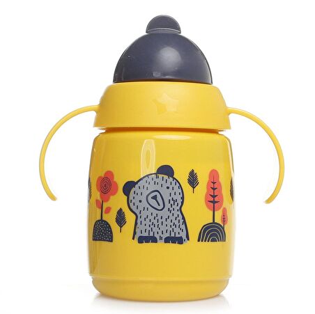Tommee Tippee 300 ml Pipetli Alıştırma Bardağı Kulplu Asortili