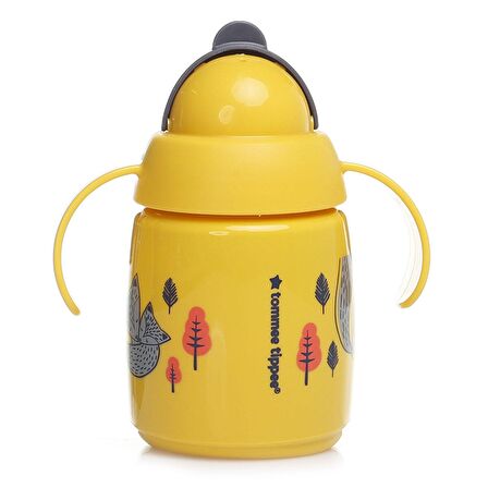 Tommee Tippee 300 ml Pipetli Alıştırma Bardağı Kulplu Asortili