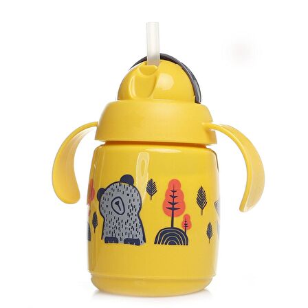 Tommee Tippee 300 ml Pipetli Alıştırma Bardağı Kulplu Asortili
