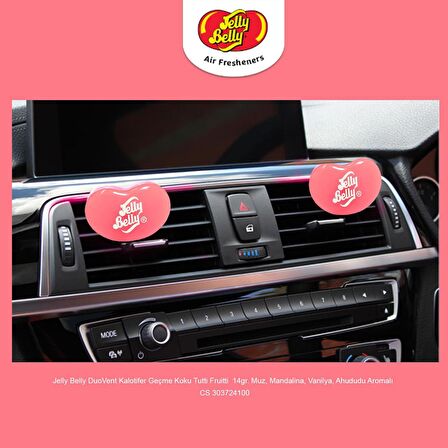 Jelly Belly DuoVent Kalotifer Geçme Koku Tutti Fruitti  14gr. Muz, Mandalina, Vanilya, Ahududu Aroma