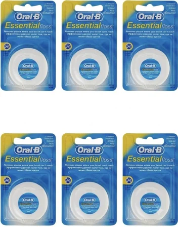 Oral-B Essential Floss Mumsuz Diş İpi 50 M x 6 Paket