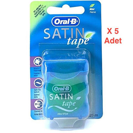 Oral-B Diş İpi Satin Tape 25 mt 5 Adet