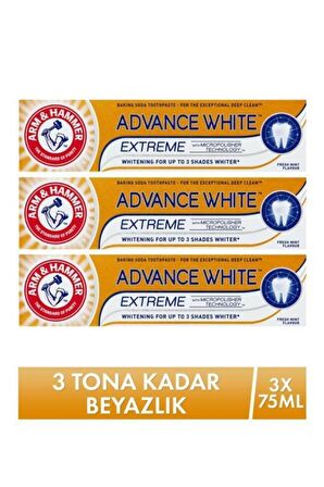 Arm&Hammer Advanced White Karbonat Aromalı Beyazlatma Diş Macunu 3x75 ml 