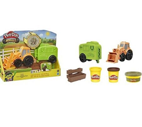 Hasbro HS-F1012 Play Doh Çalışkan Traktör ve Römork