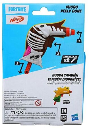 Nerf Fortnıte Mıcroshots Ast Peely Bone F7672 E6741 Lisanslı Ürün