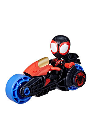 Spider And His Amazing Friends Motorsiklet ve Figür Miles Spin Morales F6777 F7460