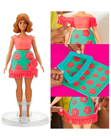 Play Doh Barbie Çiçekli ve Püsküllü Oyun Hamuru Seti G1360