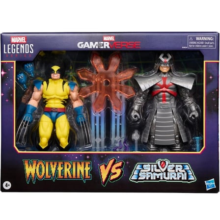 Hasbro Marvel Legends Gamerverse Wolverine vs Marvel's Silver Samurai (Retro Video Game) İkili Aksiyon Figür Seti