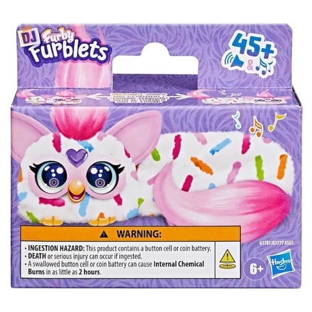 Furby DJ Furblets Berry-Cup-Cake İnteraktif Elektronik Peluş Oyuncak Sesli Müzikli 45+ Ses