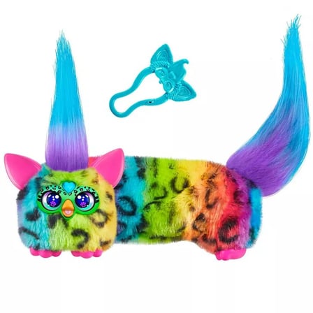 Furby DJ Furblets Rain-Bow-Kat İnteraktif Elektronik Peluş Oyuncak Sesli Müzikli 45+ Ses