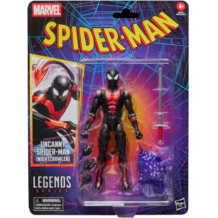Hasbro Marvel Legends Uncanny Spider-Man (Nightcrawler), Retro Cardback Comics Aksiyon Figürü