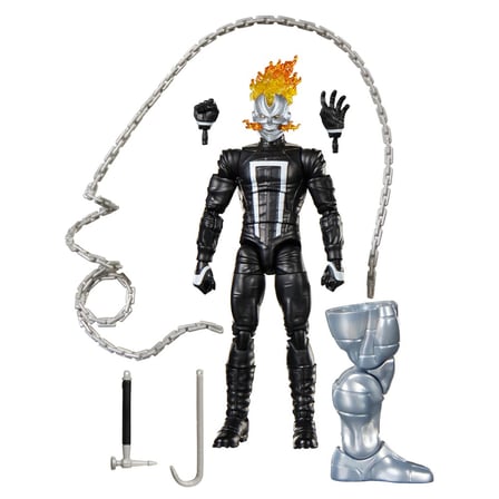 Hasbro Marvel Legends Ghost Rider (Robbie Reyes), All-New Ghost Rider and Avengers Comics Aksiyon Figürü (Marvel's Box BAF)