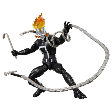 Hasbro Marvel Legends Ghost Rider (Robbie Reyes), All-New Ghost Rider and Avengers Comics Aksiyon Figürü (Marvel's Box BAF)