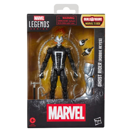Hasbro Marvel Legends Ghost Rider (Robbie Reyes), All-New Ghost Rider and Avengers Comics Aksiyon Figürü (Marvel's Box BAF)
