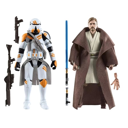 Hasbro Star Wars Vintage Collection Obi-Wan Kenobi & Airborne Clone Trooper, Star Wars: Revenge of the Sith İkili Aksiyon Figür Seti