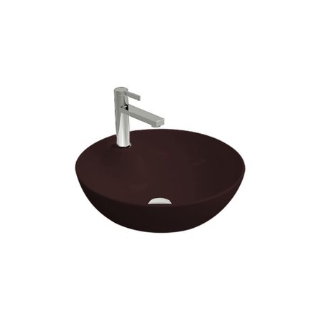 Newarc Newart Tezgah Üstü Batarya Delikli Lavabo Parlak Siyah 42,5X15,5Cm