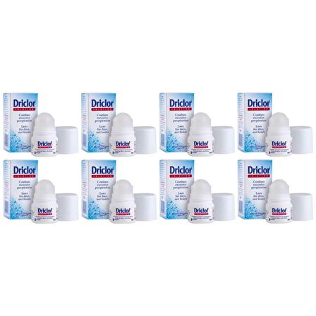 Driclor Antiperspirant Roll On 20 ml 8 li Paket