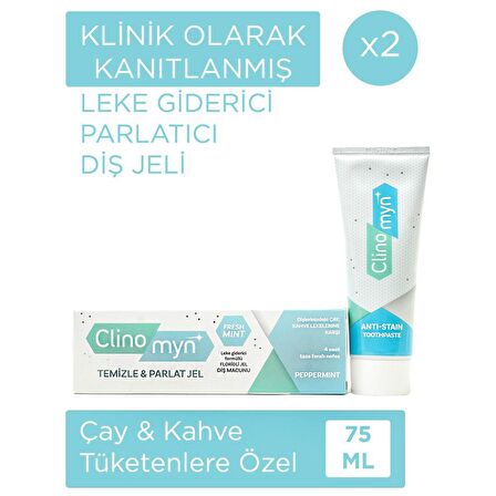 Clinomyn Nane Aromalı Beyazlatma Diş Macunu 2x75 ml 