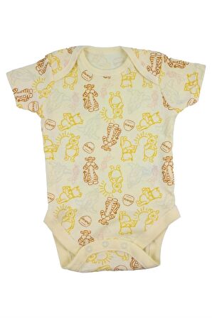 Bebek Disney Winnie The Pooh %100 Pamuk 5'li Kısa Kollu Bodysuit/zıbın