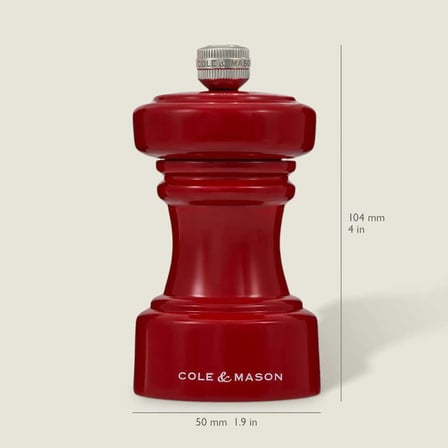 Cole & Mason Hoxton Parlak Kırmızı Tuz Değirmeni 104mm