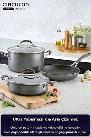 ANS-5011275822100-D-MYR3S-CIRCULON, 5 PARÇA 24CM TENCERE TAVA SETİ