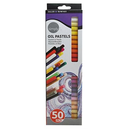 Daler Rowney Simply 50 Renk Yağlı Pastel Boya Seti / D 157 500 050