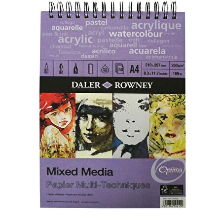 Daler Rowney Mixed Media 250g 30 Yaprak A4