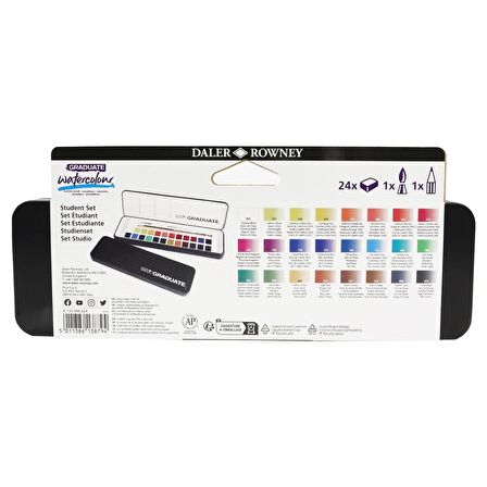 Daler Rowney Graduate Suluboya Seti 24 Renk FT135900024