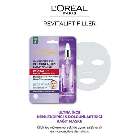 L'Oréal Paris Revitalift Filler Dolgunlaştırıcı Serum Maske