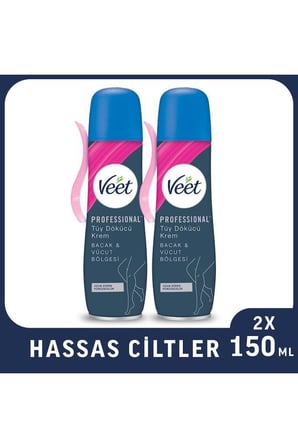 Veet Professional Hassas Ciltler Tüy Dökücü Krem 150 ml x 2 Avantaj Paketi
