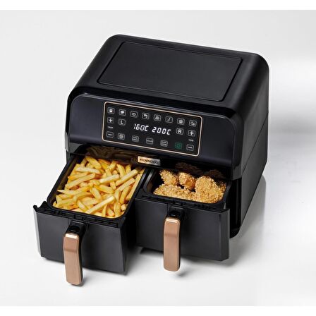 Kenwood kHealty Fry Twin HFP70.000BK 8 lt Yağsız Airfryer Siyah