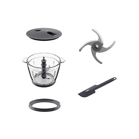 Kenwood CHP62.400SI Easy Chop+Cam Hazneli Doğrayıcı Blender Seti 