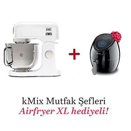 Kenwood kMix Mutfak Şefi 5 Lt KMX750AW + Airfryer XL Siyah HFP30.000BK Hediyeli