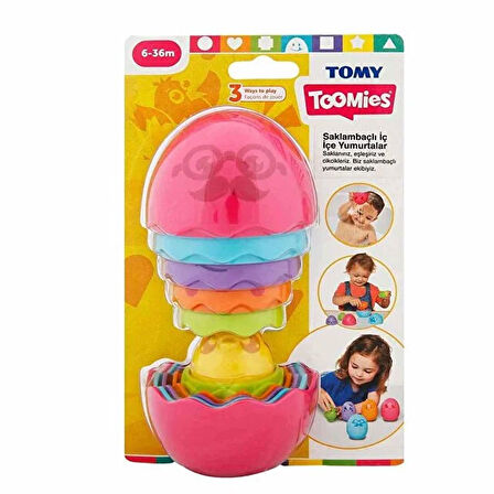 Tomy Toomies Saklambaçlı İç İçe Yumurtalar Pembe E73194