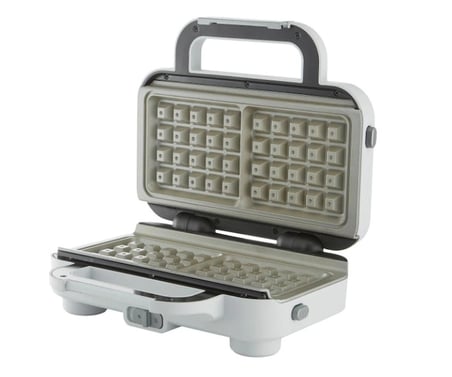 Breville VST072X-01 DuraCeramic Waffle Makinesi - Paslanmaz Çelik / Beyaz (850W, 2'li Kapasite)