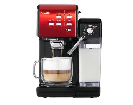 Breville VCF109X Prima Latte II Yarı Otomatik Espresso ve Sütlü Kahve Makinesi - Kırmızı/Siyah (19 Bar, 1050W)