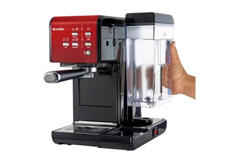 Breville VCF109X Prima Latte II Yarı Otomatik Espresso ve Sütlü Kahve Makinesi - Kırmızı/Siyah (19 Bar, 1050W)