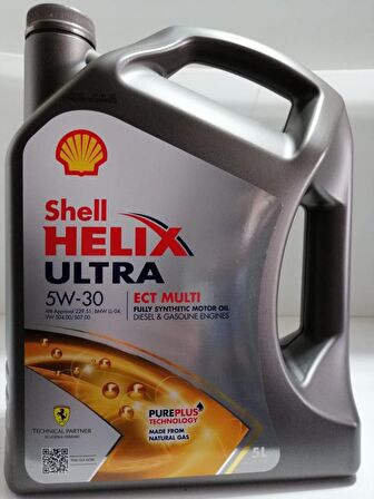 Shell Helix Ultra ECT Multi 5W-30 ECT Multi Tam Sentetik 5 lt DPF Benzin-Dizel Motor Yağı Üretim:2023