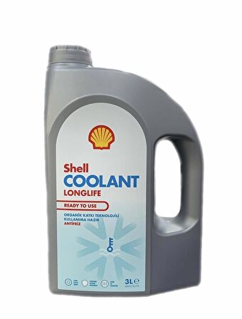 Shell Coolant Longlife RTU Organik Kırmızı Antifriz -37 Derece 3lt ( Üretim Yılı :2023)