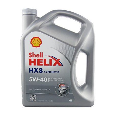 Shell Helix HX8 Synthetic 5W-40 Tam Sentetik 4 lt Benzin-Dizel-LPG Motor Yağı Üretim:2024 