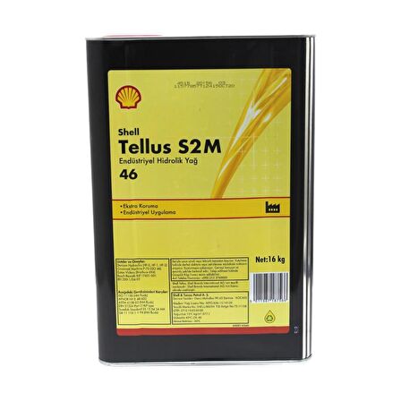 Shell Tellus S2M 46 15 Kg Yüksek Performanslı Hidrolik Sistem Yağ