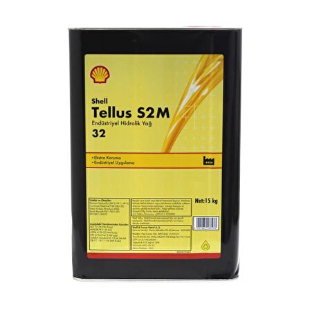 Shell Tellus S2M 32 15 Kg Yüksek Performanslı Hidrolik Sistem Yağ