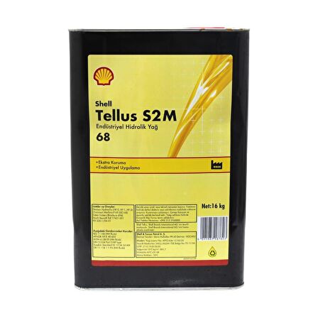 Shell Tellus S2M 68 15 Kg Yüksek Performanslı Hidrolik Sistem Yağ