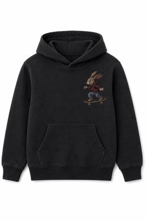 Erkek Çocuk Kapüşonlu Baskılı Sweatshirt – Kanguru Cepli Günlük Hoodie