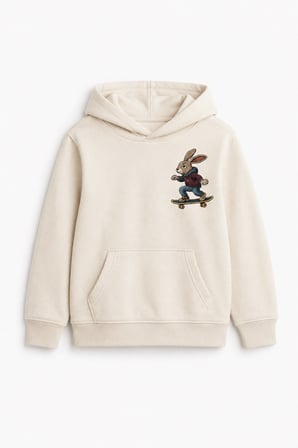 Erkek Çocuk Kapüşonlu Baskılı Sweatshirt – Kanguru Cepli Günlük Hoodie