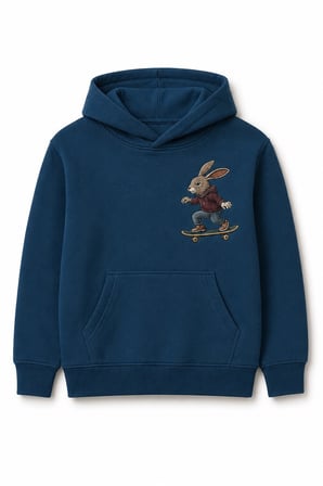 Erkek Çocuk Kapüşonlu Baskılı Sweatshirt – Kanguru Cepli Günlük Hoodie