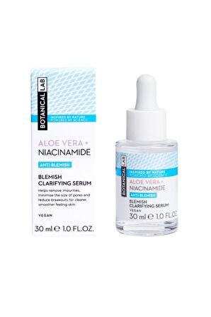 Botanicallab Aloevera Ve Niacinamide İçeren Akne Eğilimli Ciltler İçin Serum 30 ML