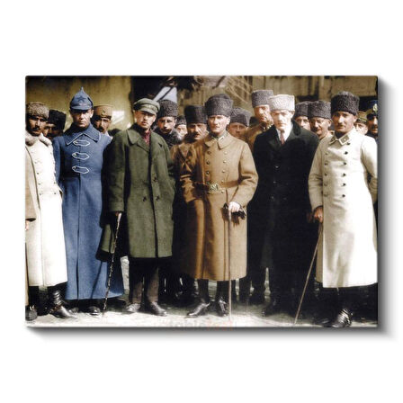 Atatürk ve Silah Arkadaşları - Milli Mücadele Kanvas Tablo