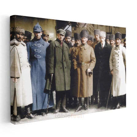 Atatürk ve Silah Arkadaşları - Milli Mücadele Kanvas Tablo